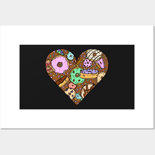 Donut Heart Wall Art by RachWillz